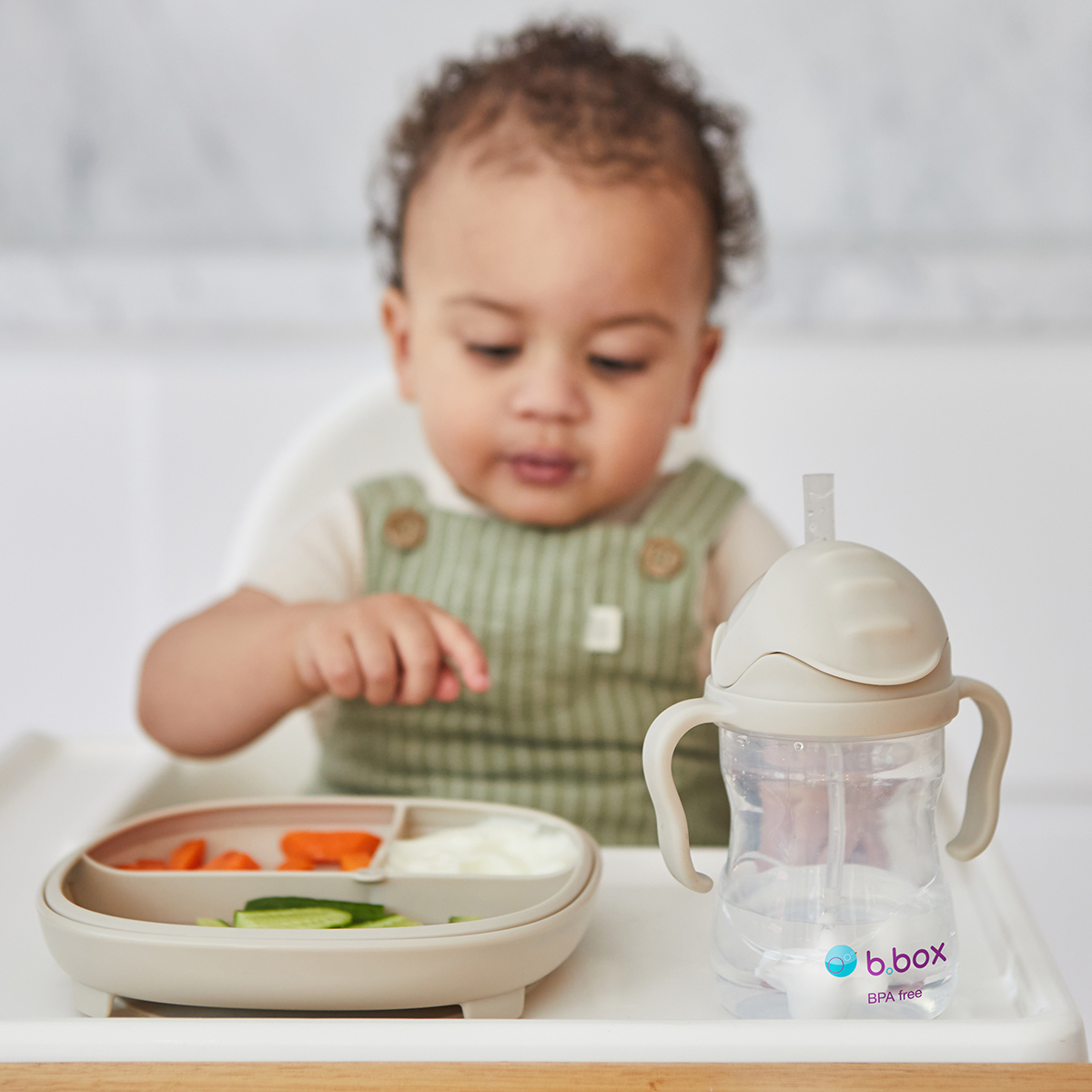 b.box Sippy cup bočica sa slamkom - sage - Slika 5