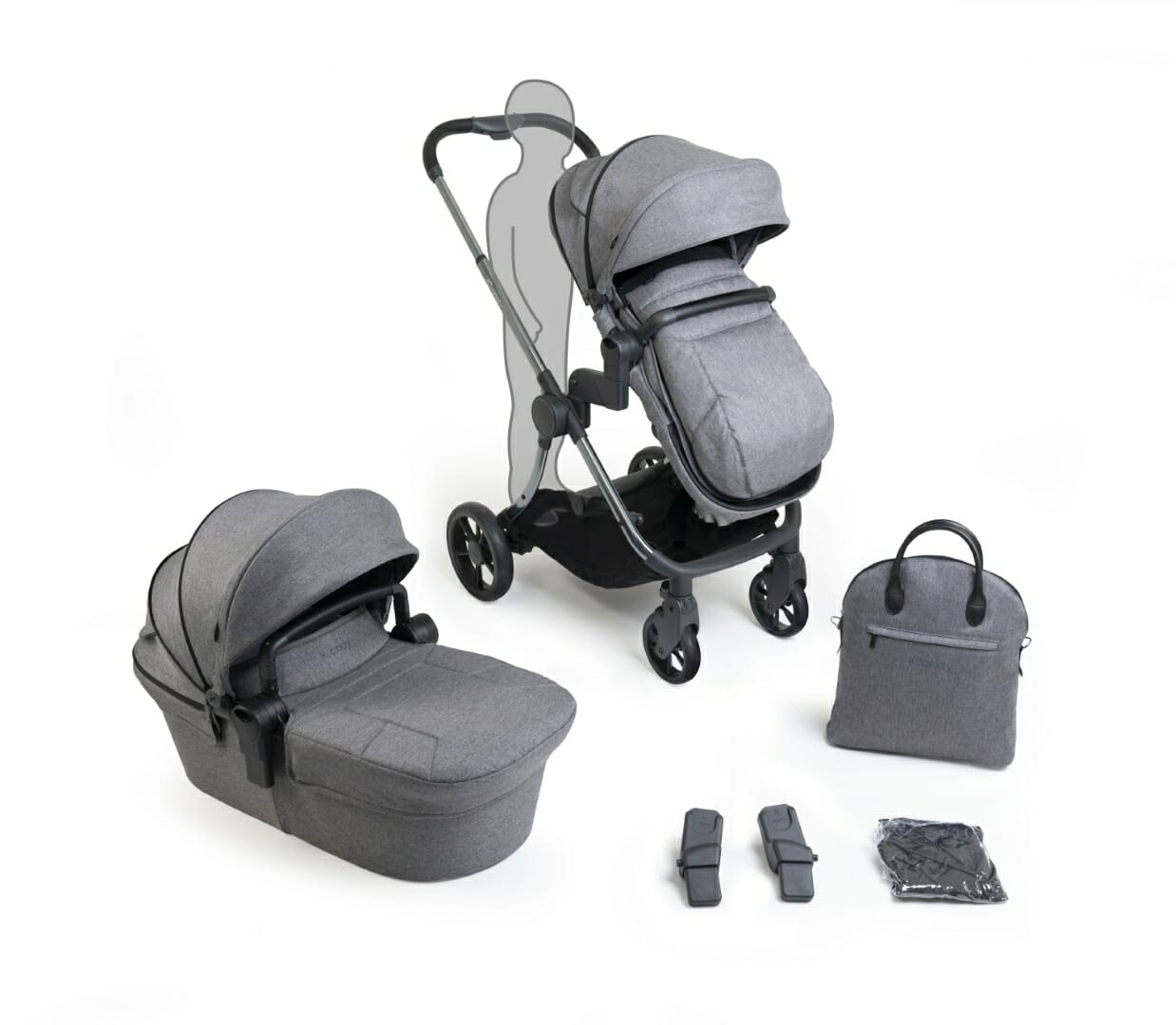 iCandy Lime Lifestyle kolica, Phantom Charcoal Combo, siva, crno podvozje - Slika 5