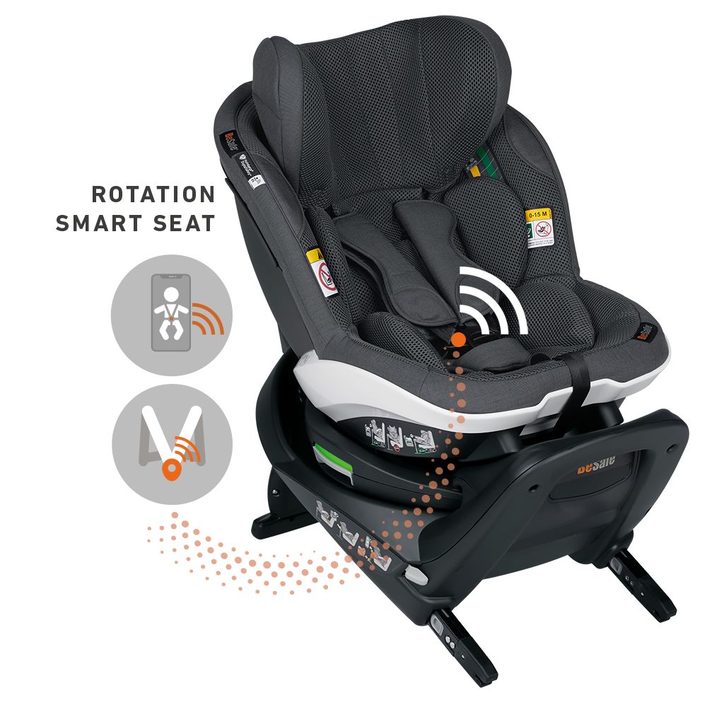 BeSafe autosjedalica iZi Turn M i-Size, Antracit mesh, tamno siva