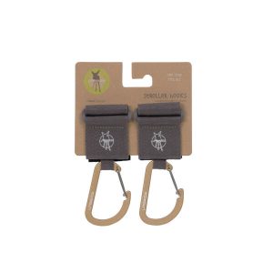 Lässig CAS Kukice za kolica s karabinerom, 2 kom antracit