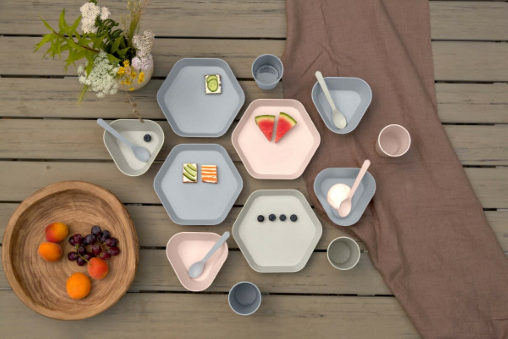 Lässig Zdjelica Geo puder roza - Slika 2