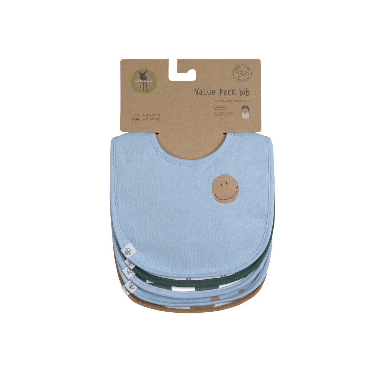 Lässig Set Podbradnjaka 5 kom Happy Rascals Smile sky blue