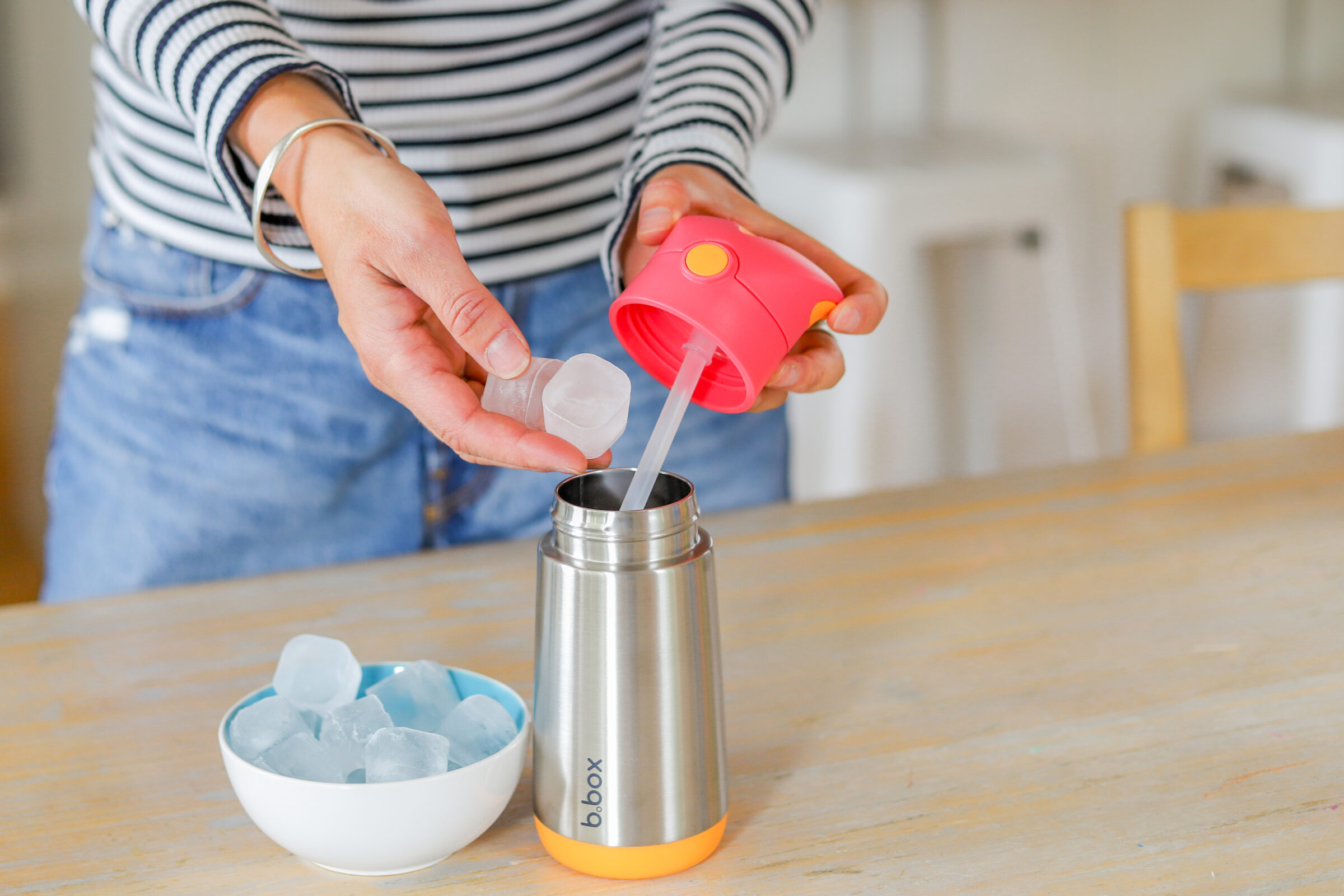 b.box Termo bočica sa slamkom, 350ml - lemon sherbet - Slika 6