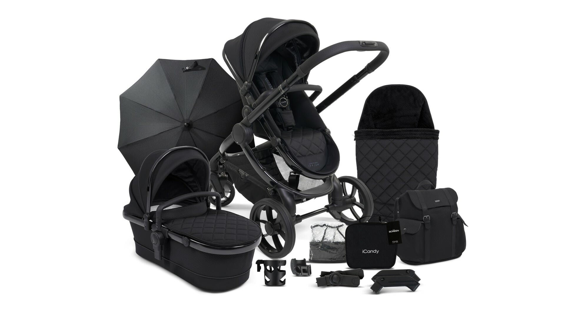 iCandy Peach 7 kolica - DC CERIUM, black complete bundle