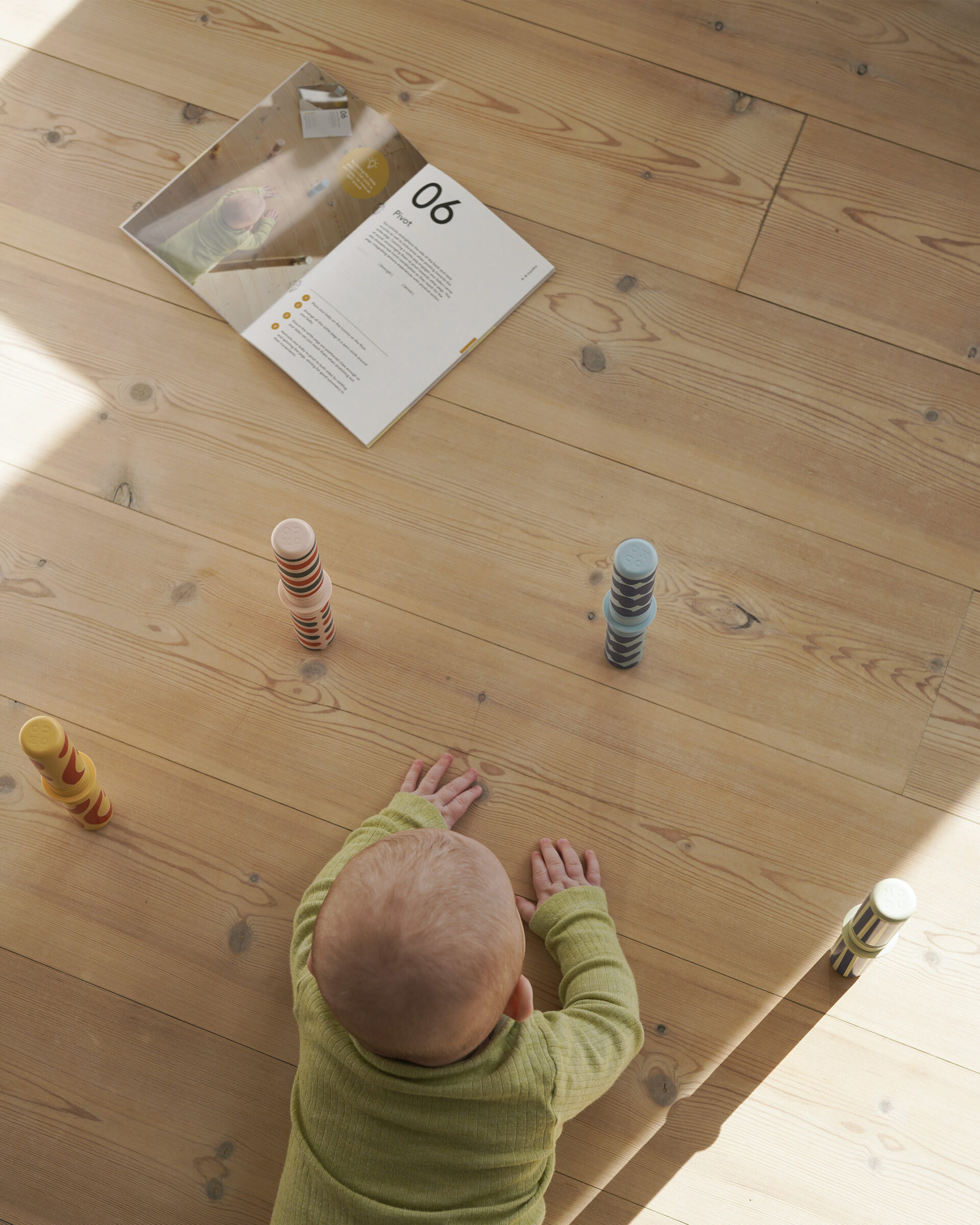 MODU Baby activity set, Burnt Orange / Dusty Green - Slika 3