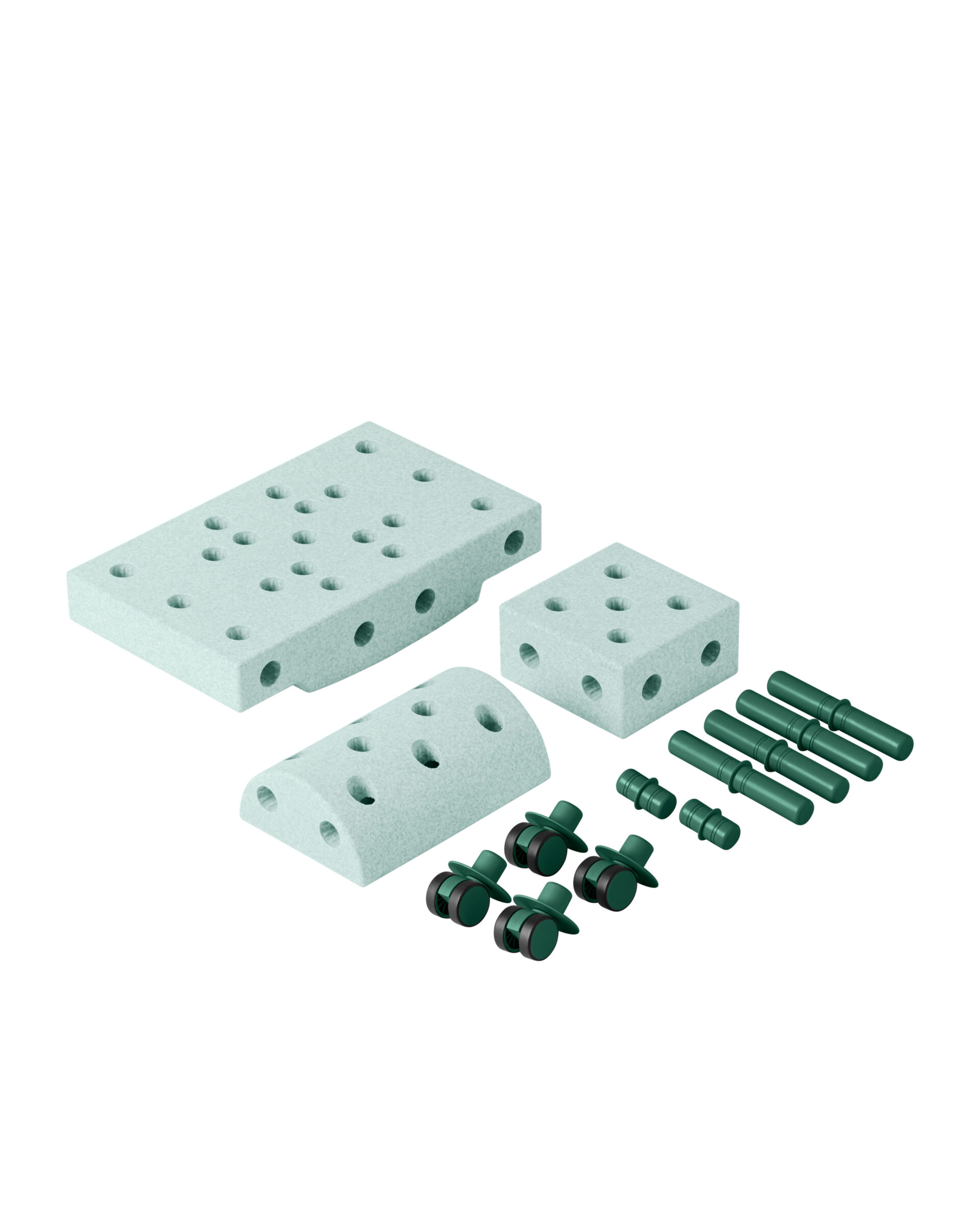 MODU Curiosity set, Ocean Mint / Forest Green