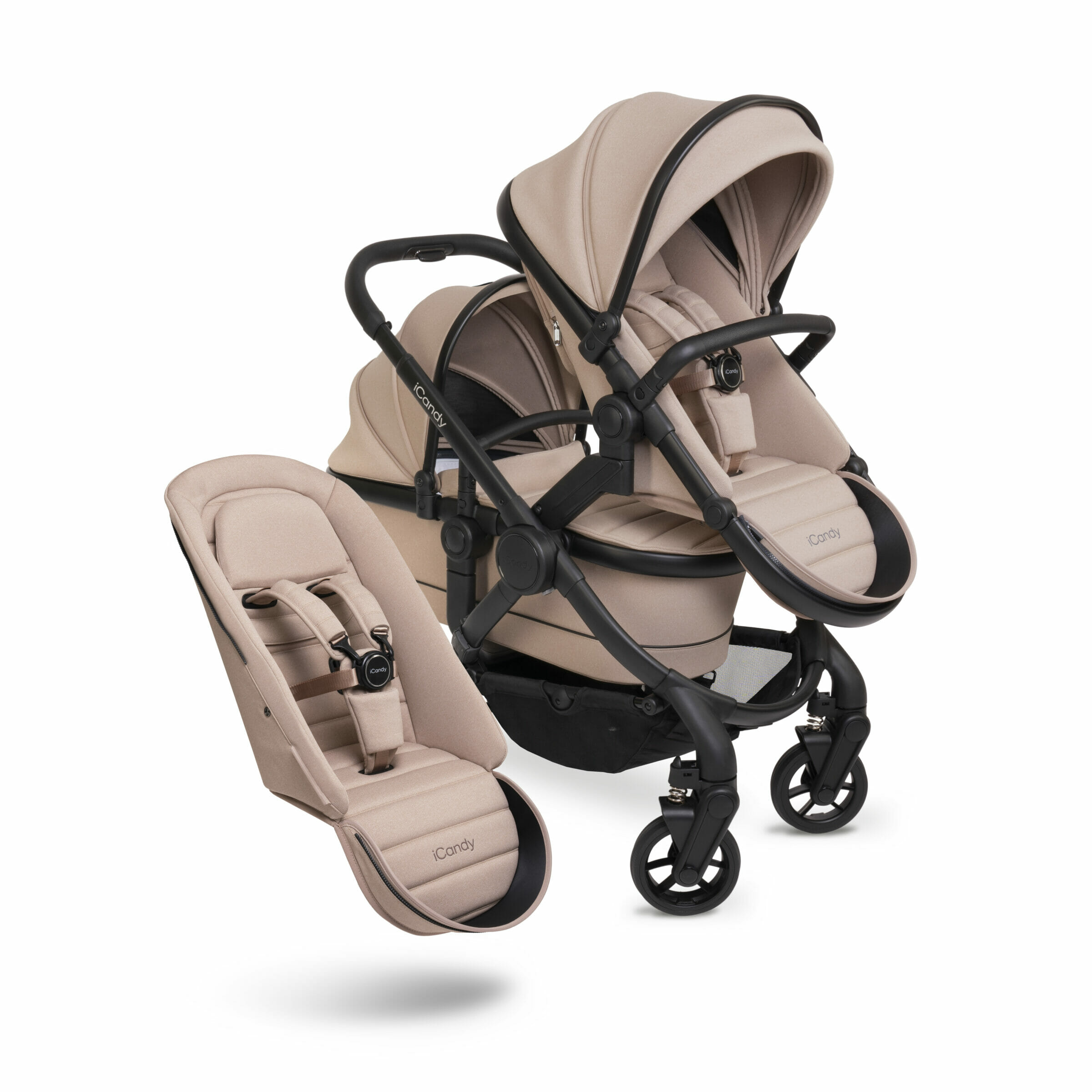 iCandy Peach 7 kolica za 2 djece razl. dobi, Cookie Black