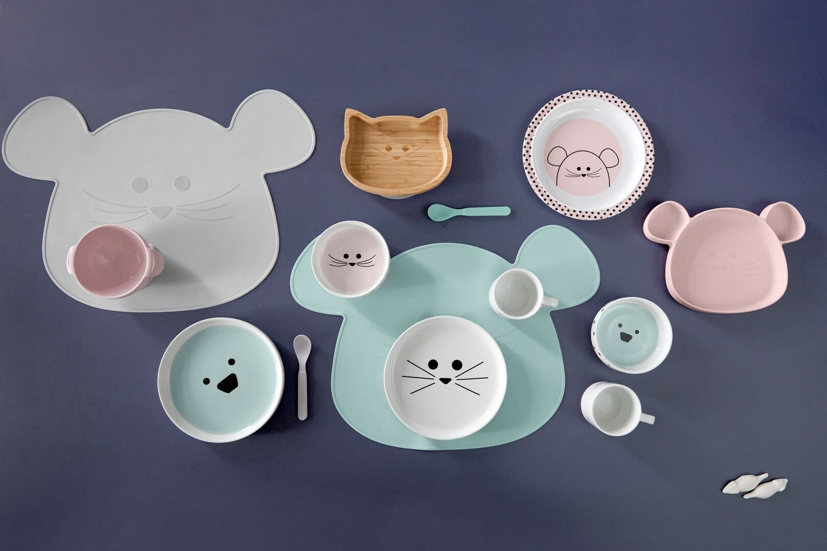 Lässig Silikonski tanjur Silicone Little Chums Mouse rozi - Slika 7