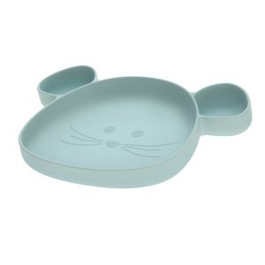 Lässig Silikonski tanjur Silicone Little Chums Mouse plavi