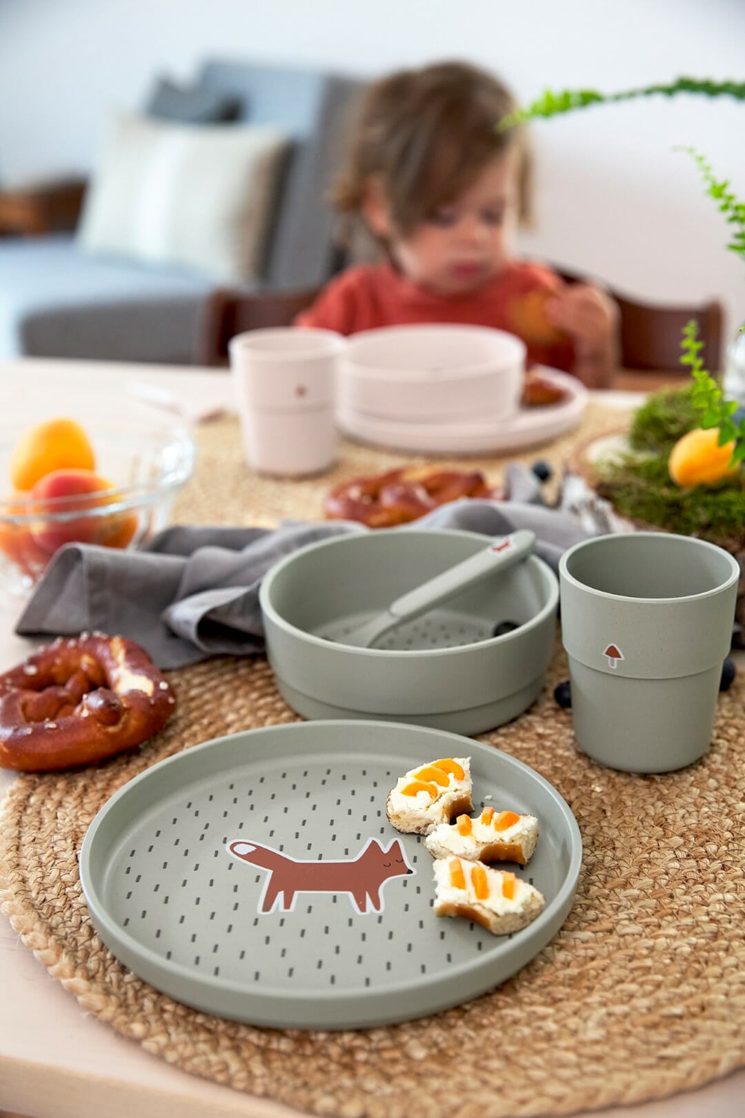 Lässig Posuđe Set PP/celuloza Little Forest Lisica (Tanjur, Zdjelica, Šalica, Žlica) - Slika 3