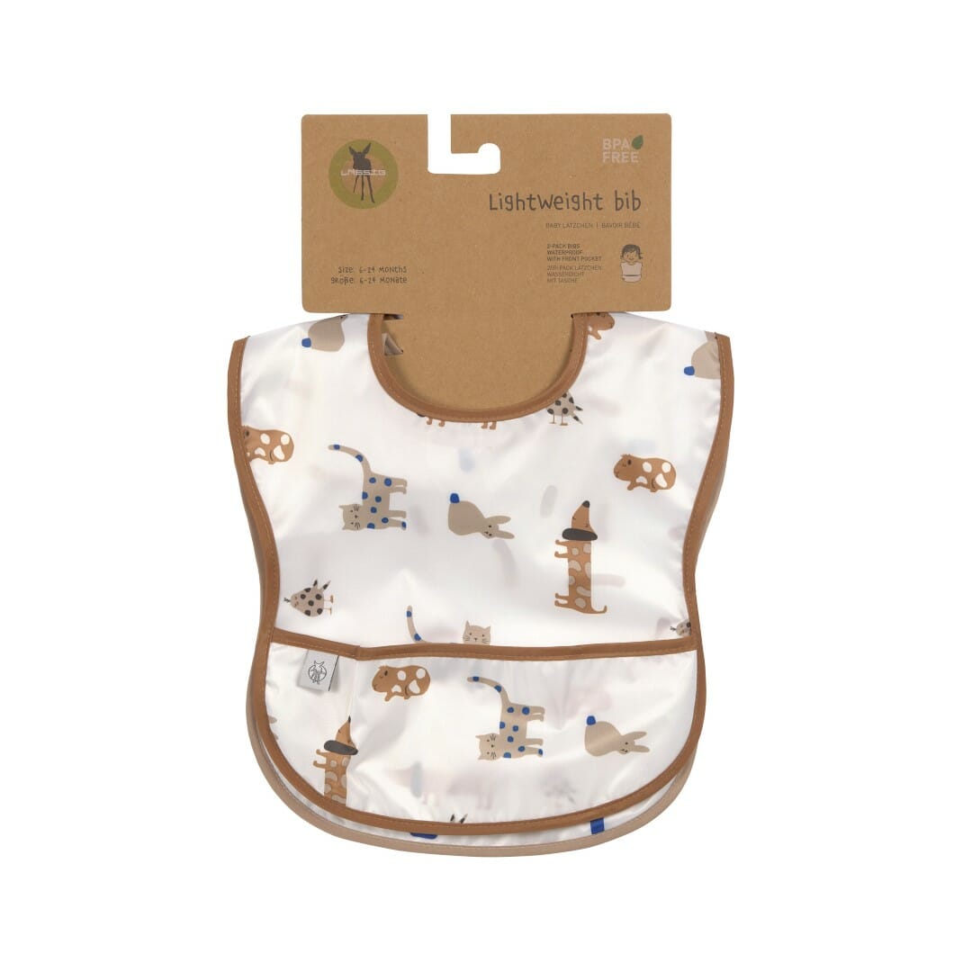 Lässig Lightweight Podbradnjak 2 kom Little Mateys plavi, 06-24 mj.