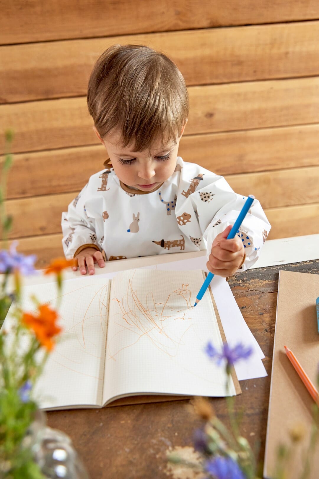 Lässig Podbradnjak dugih rukava 2 kom Little Mateys plavi 6-24 mj. - Slika 2