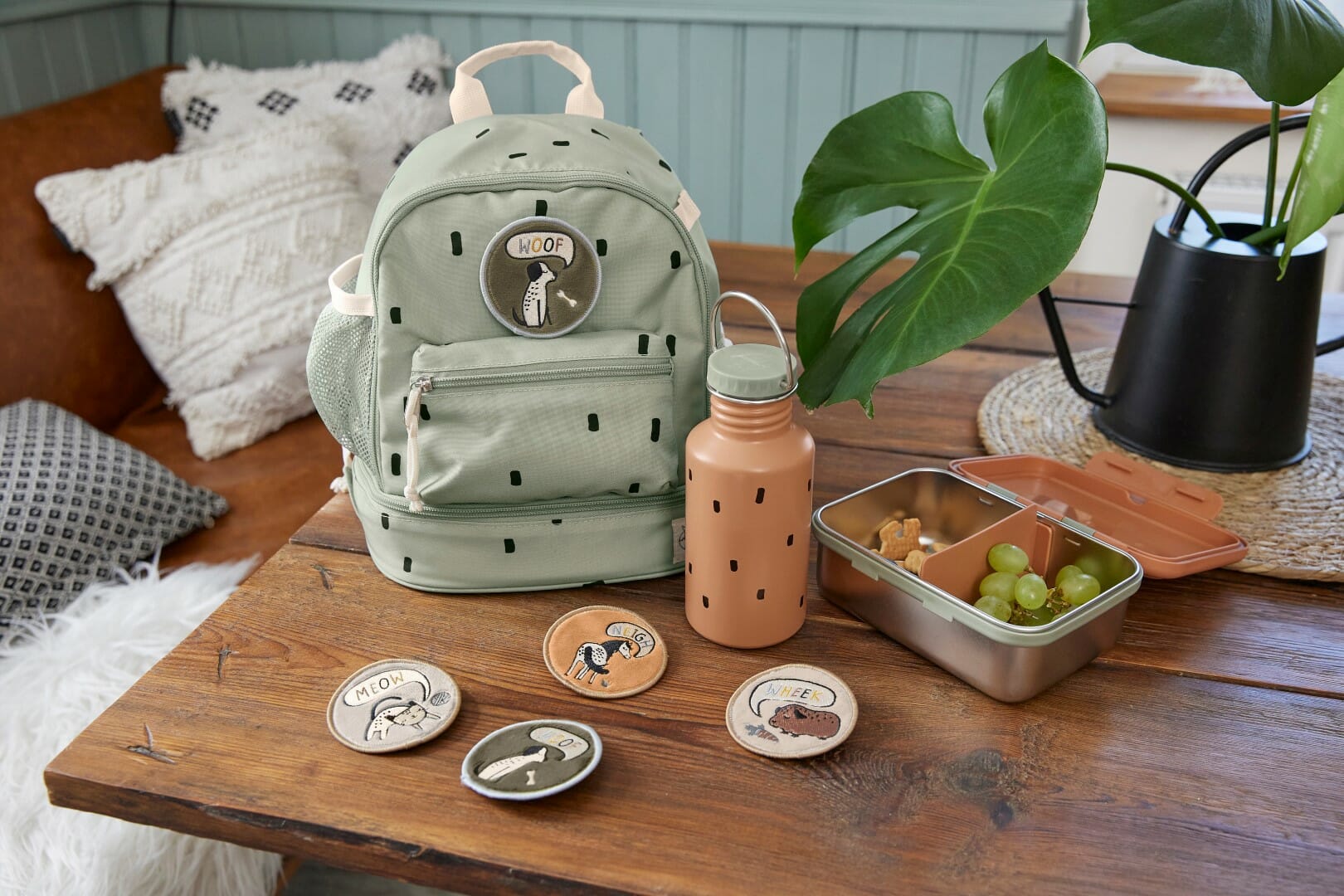 Lässig Mini Ruksak Happy Prints maslinasto zeleni - Slika 5