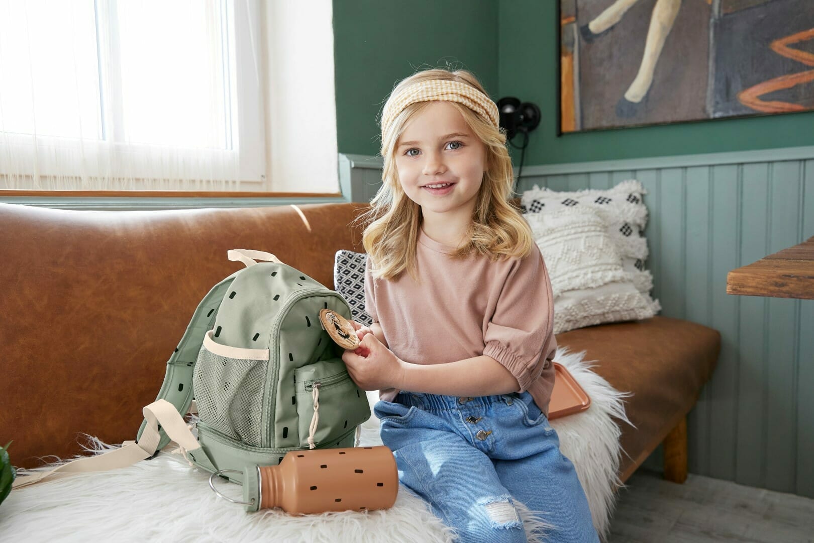 Lässig Mini Ruksak Happy Prints maslinasto zeleni - Slika 7