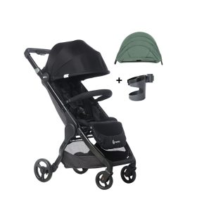 Ergobaby Metro+ kompaktna gradska kolica Crna + prednja ručka