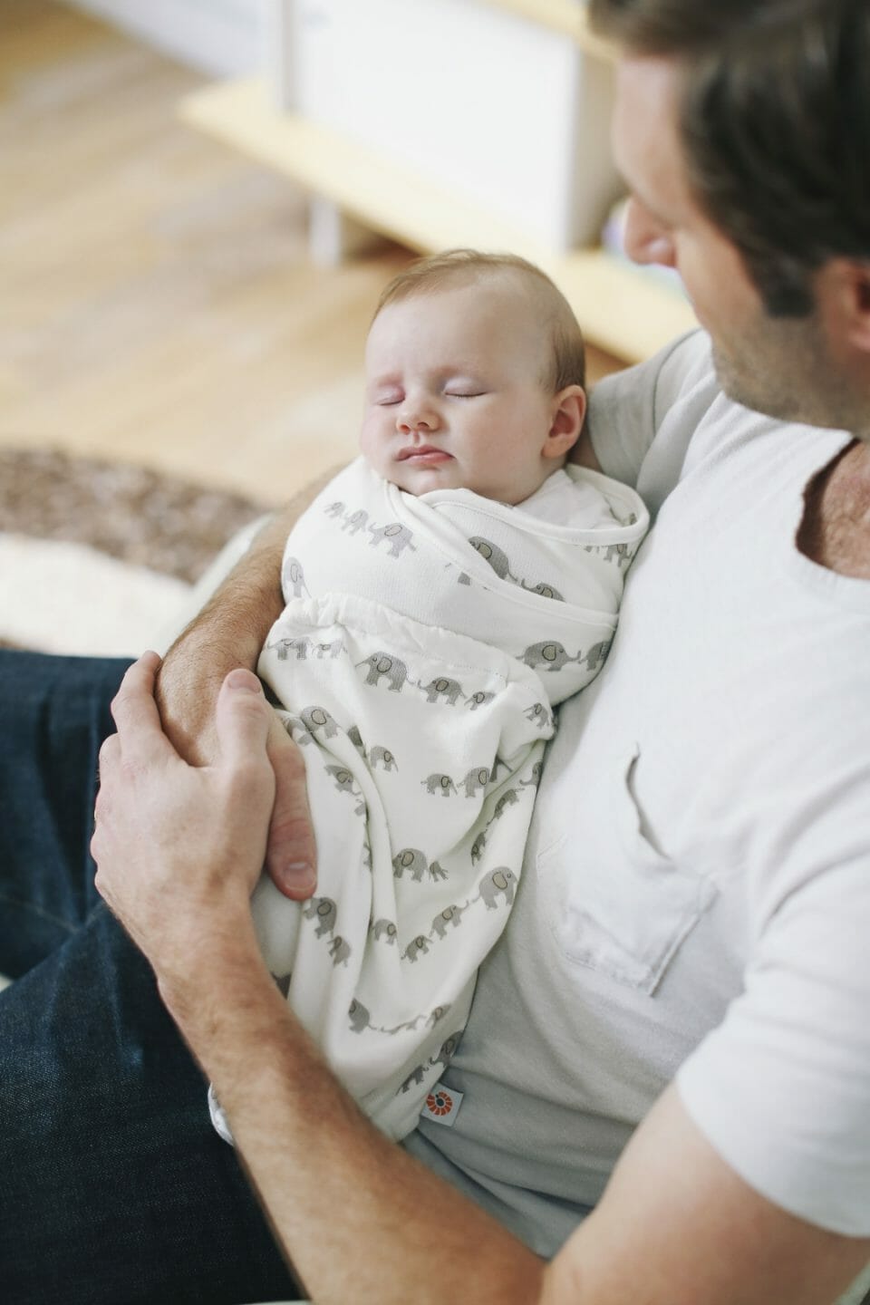 Ergobaby Dekica za zamatanje - Swaddler, Slonići - Slika 5