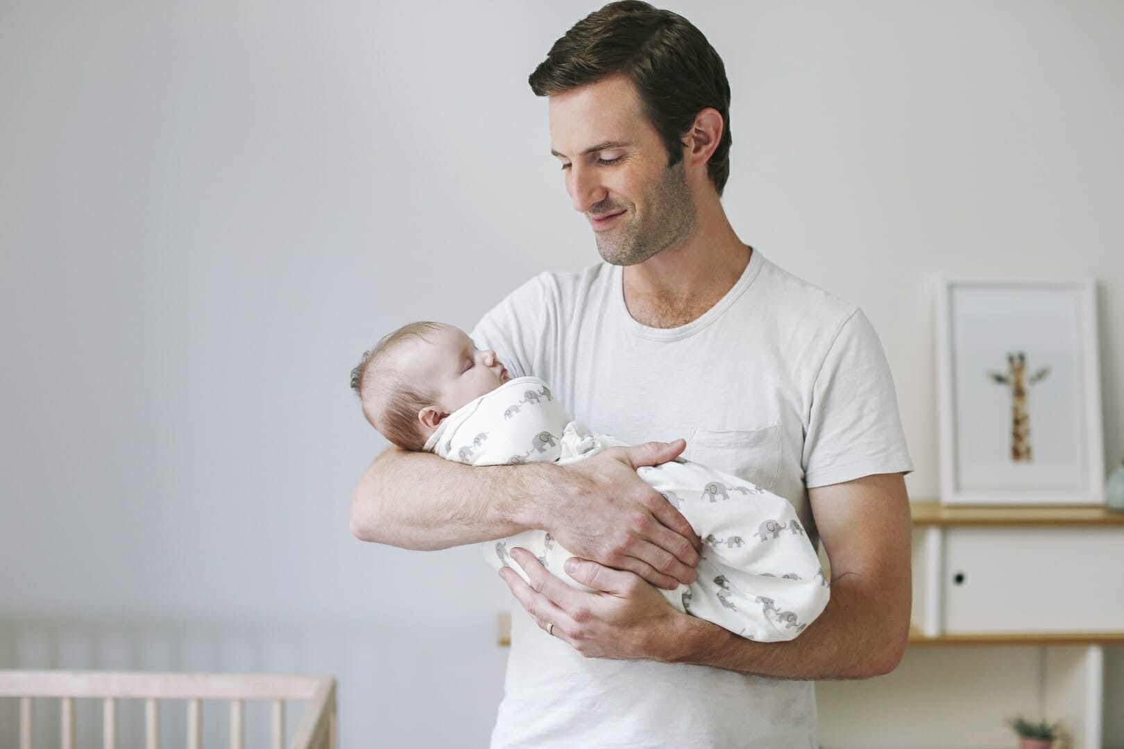 Ergobaby Dekica za zamatanje - Swaddler, Slonići - Slika 11