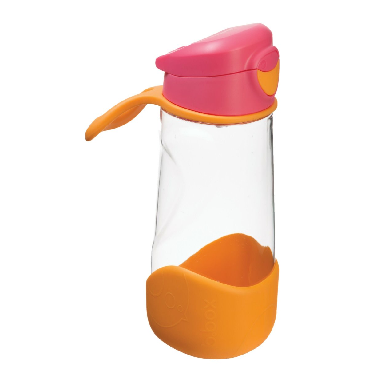 Šarena dječja boca za piće s prikladnim slamkama i silikonskim zaštitnikom.