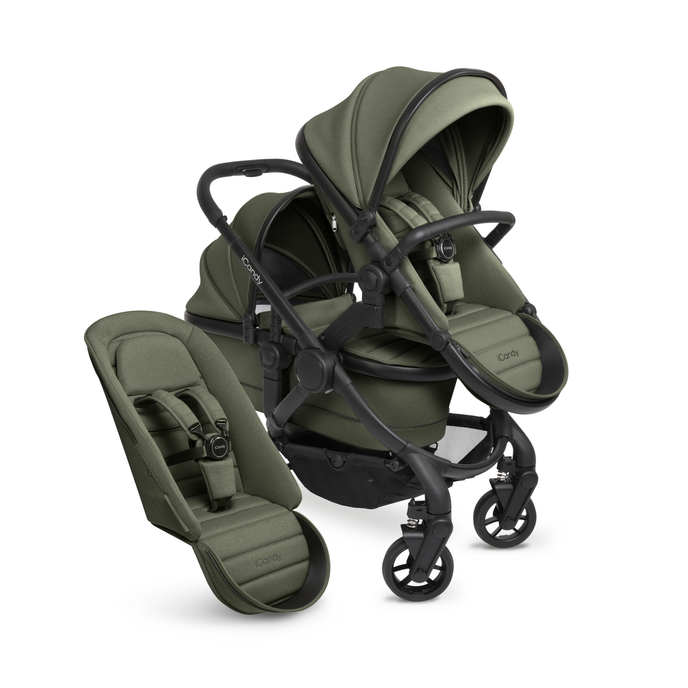 iCandy Peach 7 kolica za 2 djece razl. dobi, Ivy Black
