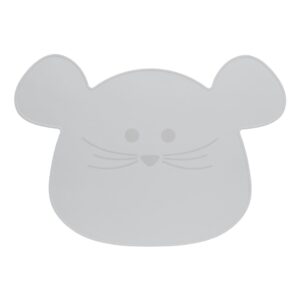 Lässig Silikonski podložak Little Chums Mouse sivi