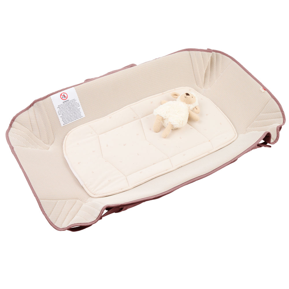 Voksi Carry me, mekana prijenosna košara Blush Pink Leaf - Slika 4